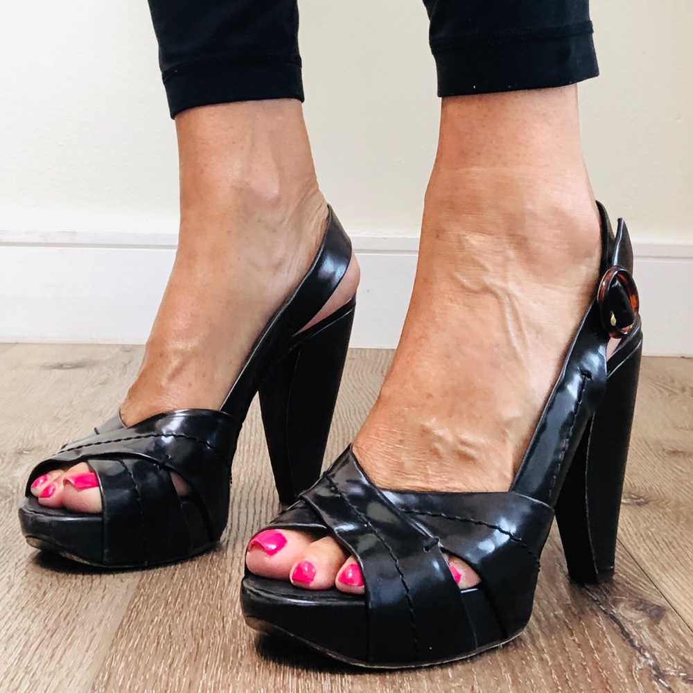 Marc Jacobs sling back platform sandals